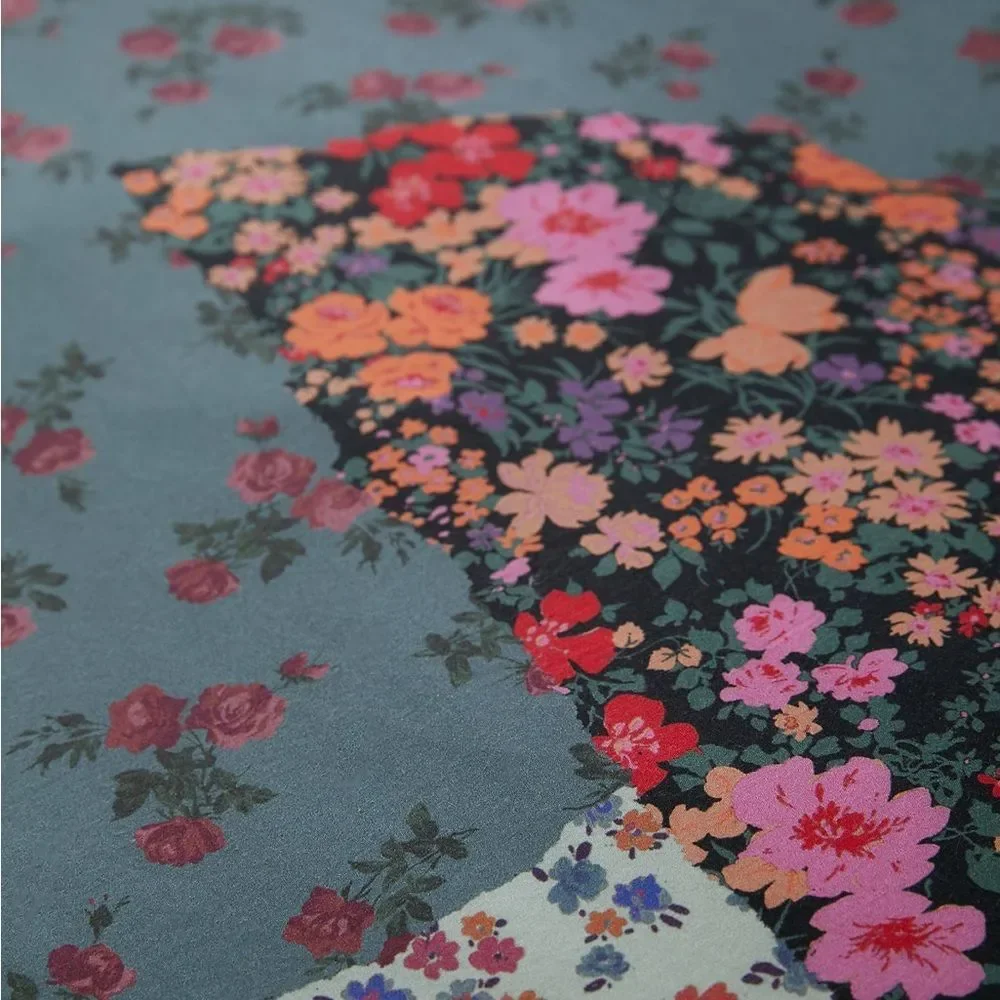 Floral Patchwork Ruffle Duvet Cover Only